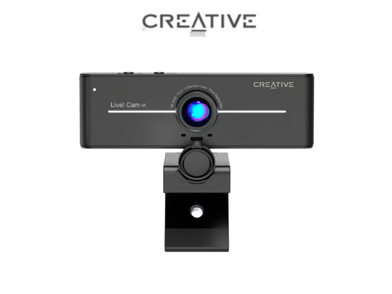 CAMARA CREATIVE LIVE! CAM SYNC 4K UHD 2160P DUAL MIC USB C/TAPA BLACK (73VF092000000)